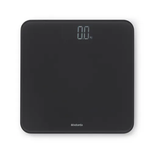 Cantar digital Brabantia ReNew 1003495, Pana la 180 kg, Cu baterii, Inchidere automata, Gri inchis