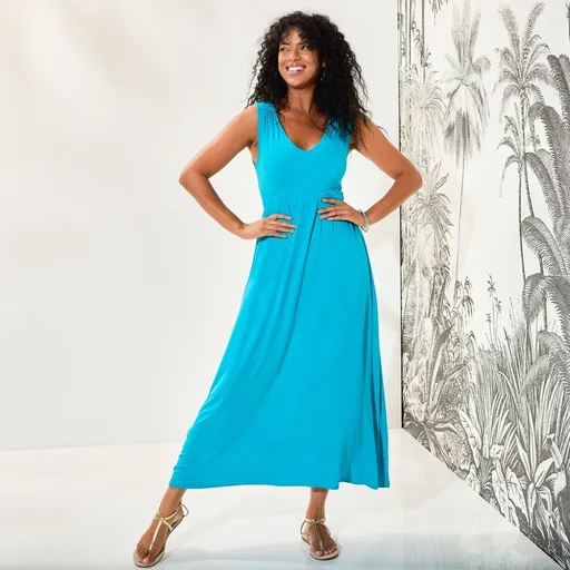 Rochie lunga de culoare solida