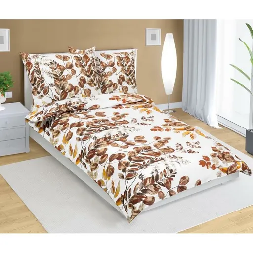 Lenjerie de pat Bellatex bumbac Peeling maro, 140 x 220 cm, 70 x 90 cm, 140 x 220 cm, 70 x 90 cm