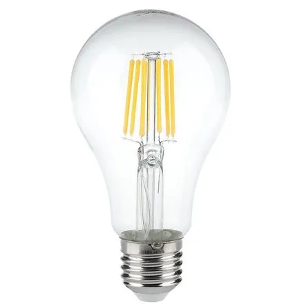 Bec LED A60 E27 10W cu filament 3000K alb cald V-TAC SKU-214410