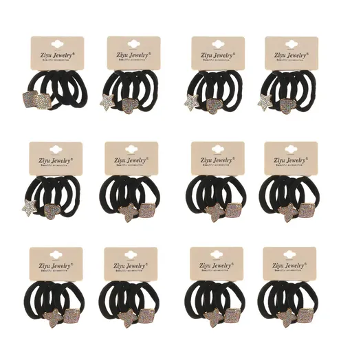 Elastic par negru stras X81 48 set Oranjollie