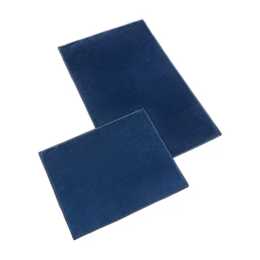 Bellatex Set covorașe de baie fără decupaj BANYGOLD albastru închis, 60 x 100, 60 x 50 cm, albastru închis