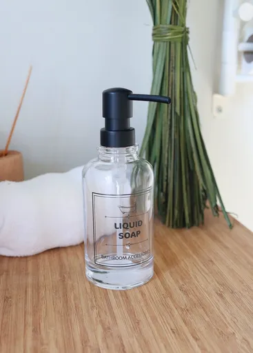 Savoniera, L'essentiel Maison, Sbn0022, 7x7x19.5 cm, Transparent