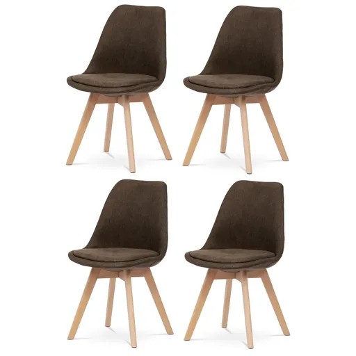 Set de scaune de sufragerie CT-751 BR2, 4 buc., maro