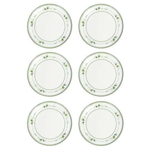 Set 6 farfurii mici pentru servire, Flora, Brandani, D15.5 cm, portelan New Bone China