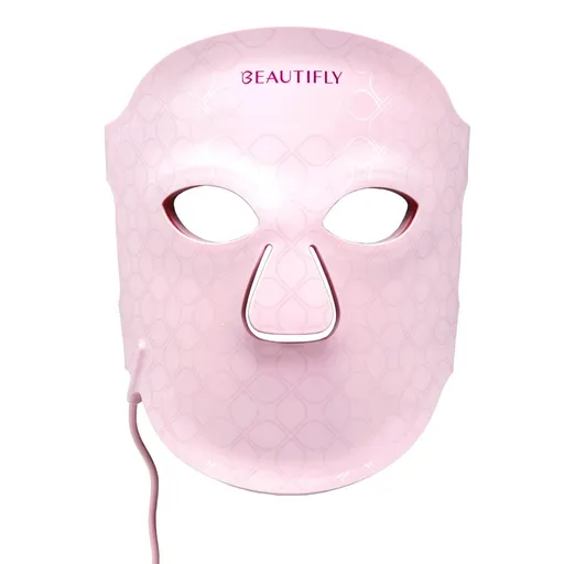 Mască de față pentru fototerapie Beautifly Aura Glam, 220 lumini LED, regenerare de colagen și efect anti-îmbătrânire, 3 intensități, răcire, USB-C, r