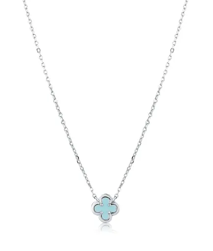 JVD Colier din argint pentru femei Trifoi cu patru foi pentru noroc SVLN0749SK2PT45