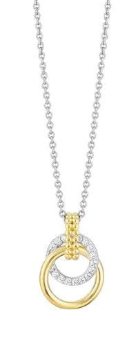 Preciosa Colier bicolor din argint cu zircon cubic Nirvana Royal Lagoon 5432Y00