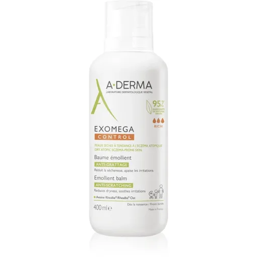 A-Derma Exomega Control Emollient Balm balsam pentru ten uscat și sensibil 400 ml