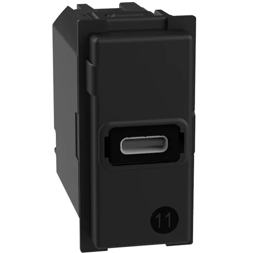 Incarcator USB tip C 5V 20W Bticino Living Now K4192C, alb, negru, nisip