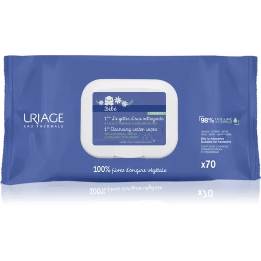 Uriage Bébé 1st Cleansing Wipes servetele pentru curatare pentru copii 70 buc