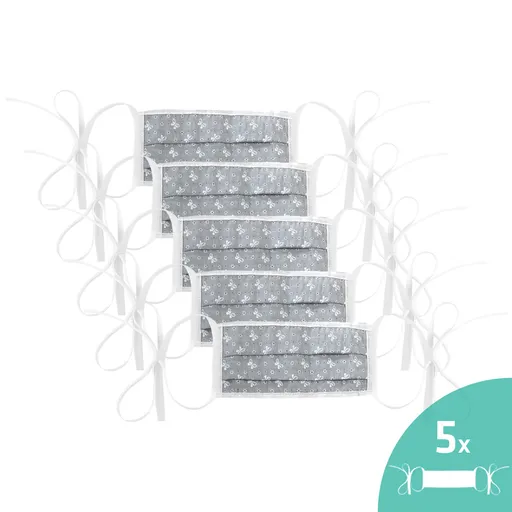 Masca facială  de protecție Sanybetka din bumbac, set 5 buc., mărime universală