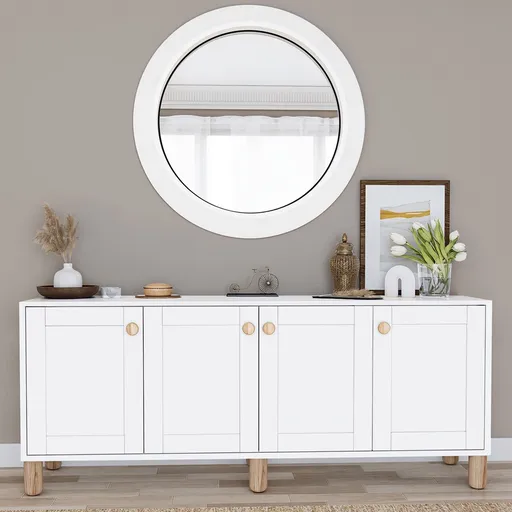 Consola, Hanah Home, Natura 1600-69, 180x75x40 cm, Alb