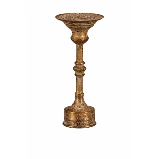 Sfeșnic metalic pe soclu Candela 23 cm, auriu, 23 cm