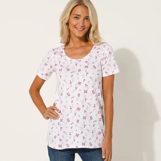 Tricou cu litere imprimate