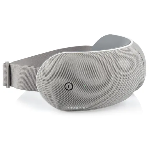 Aparat masaj pentru ochi Medivon Horizon VISION, Compresie calda, Vibratii, Ameliorează oboseala si tensiunea, Bluetooth, Sunete relaxante, Gri