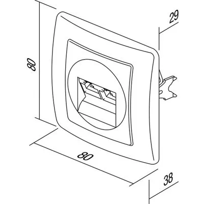 Ekonomik Priza tel dubla maro, TEM Modul TEM-KE38CB-B
