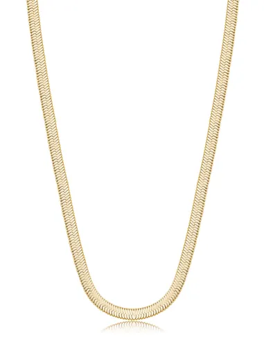 S'Agapõ Lănțișor elegant placat cu aur Șarpe Chunky SHK07