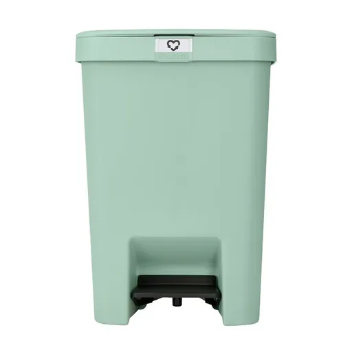 Coș cu pedală Brabantia StepUp 1008484, 25 L, Materiale ecologice, Deschidere mare, Verde deschis