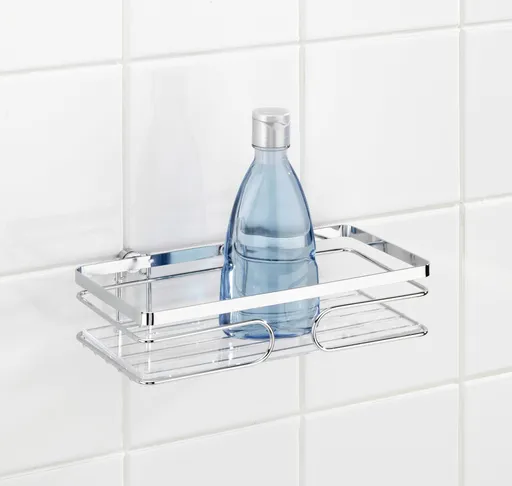 Polita pentru baie Premium, Wenko, 24x13.5x6.5 cm, inox, argintiu lucios