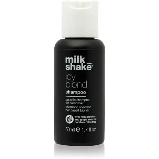 milk_shake® Icy Blond Shampoo șampon pentru neutralizarea tonurilor de galben pentru par blond 50 ml