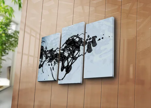 Tablou decorativ, 3PATK-99, 20 x 39 cm, 2 piese, Multicolor