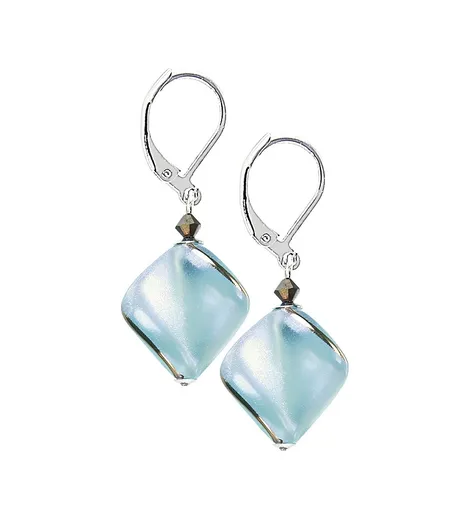 Lampglas Cercei frumoși Hidden Passion cu perle de culoare albastră Lampglas ECH4/CHI