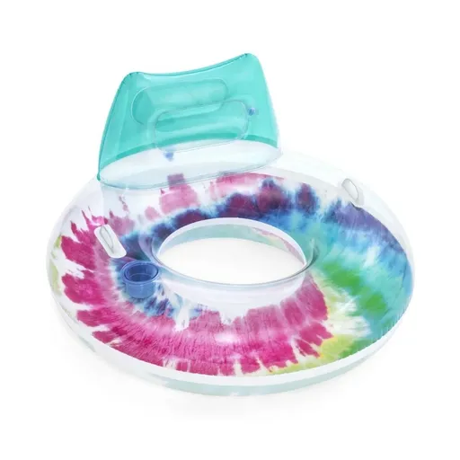 Scaun gonflabil Bestway cu mânere Tie Dye, 118x 117 cm