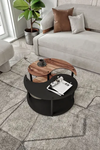 Set masute de cafea, Hanah Home, Yi Yang2L 70, MDF , Maro