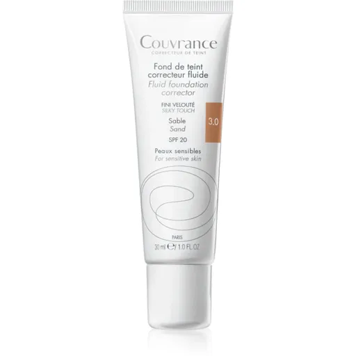 Avène Couvrance Fluid Foundation Corrector makeup lichid SPF 20 culoare 3.0 Sand 30 ml