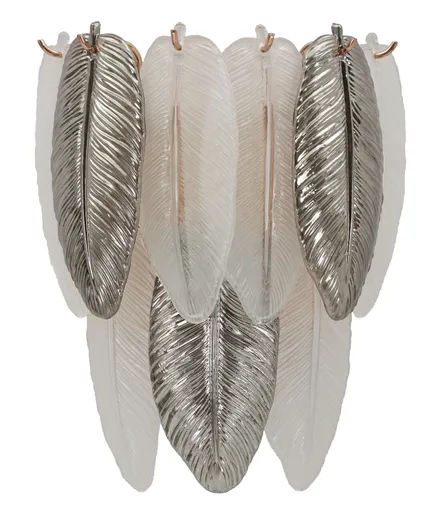 Aplica de perete Leafy, Mauro Ferretti, 3 x E14, 20W, 24x25x29 cm, sticla/fier, multicolor