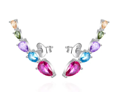 Agato Cercei lungi din argint cu pietre de zircon AGT-E133PC