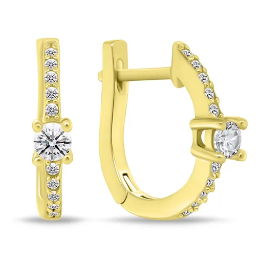 Brilio Silver Cercei fermecători placați cu aur cu zirconi EA772Y
