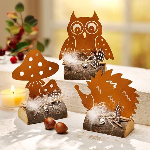 Figurine din metal Toamna, 3 buc.