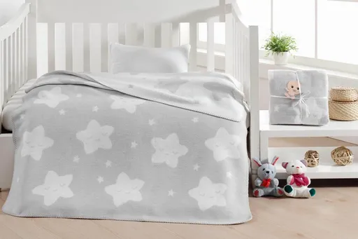 Patura bebelusi, L'essentiel Maison, Star, Gri deschis