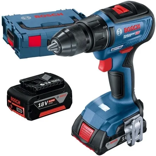 Masina de gaurit si insurubat brushless, BOSCH GSR 18V-50 06019H5001, cu 2 acumulatori Li-Ion, 5Ah, 50Nm, incarcator rapid de 8Ah in L-BOXX