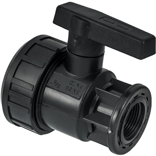 Robinet PE cu bila 2 x FI , Dimensiune 3/4" , Presiune 10 Bari