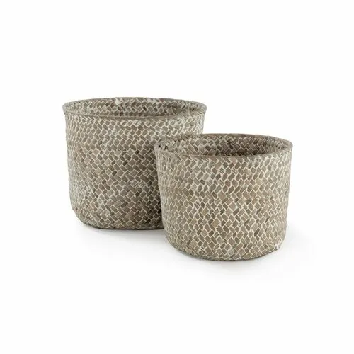Compactor Set 2 coșuri împletite MIKA, bej, bej