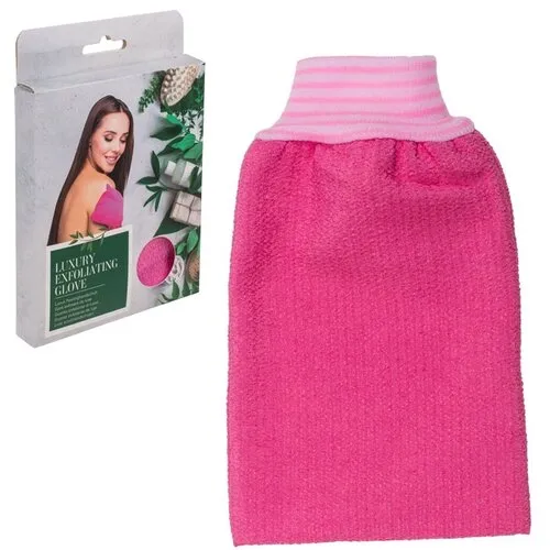 Mănușă exfoliantă Luxury, roz
