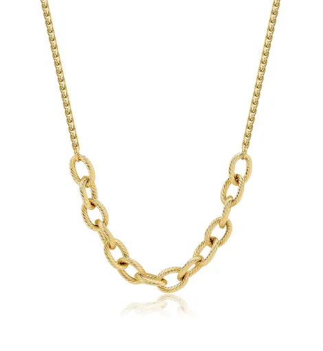 S'Agapõ Colier modern din oțel Chunky SHK62