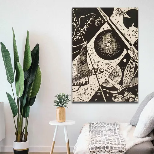 Tablou decorativ, 70100KANDINSKY009, Lemn, Multicolor