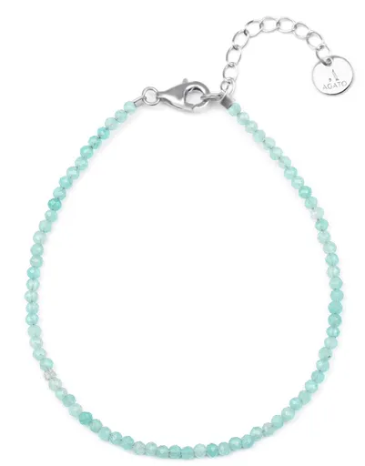 Agato Brățară minerală pentru femei cu mărgele de amazonit POL-B08/21L
