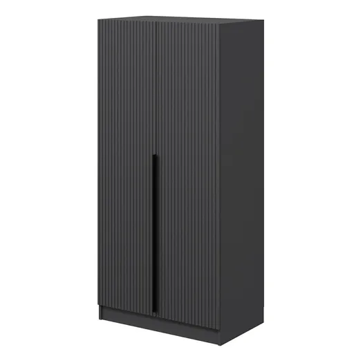 Dulap pentru haine, Hanah Home, Kale Plus Membrane Anthracite, 90x210x52 cm, Antracit