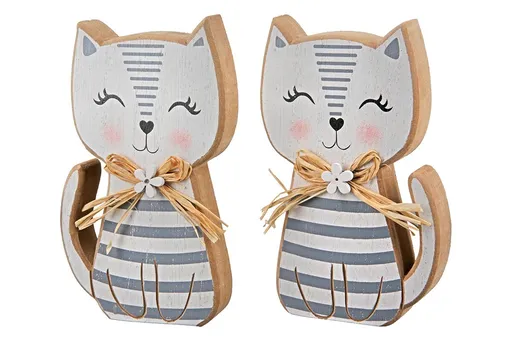 Decorațiune din lemn Pisicuța Jasmina