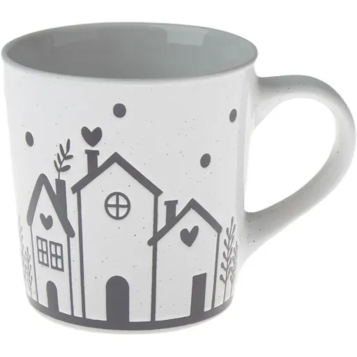 Cană ceramică Căsuțe II, 470 ml