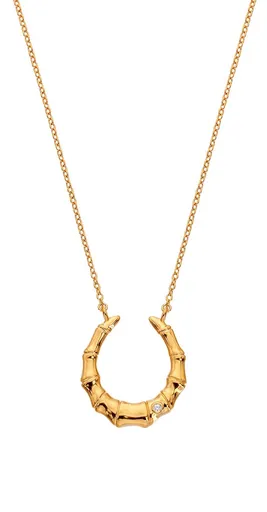 Hot Diamonds Colier elegant placat cu aur cu diamant Golden Edit Hope DN215