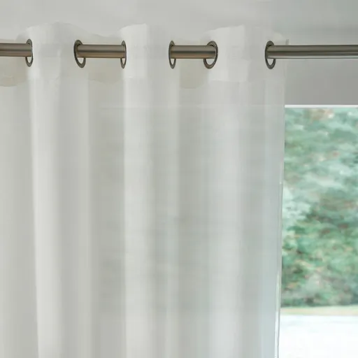 Cortină din voal de culoare solidă cu efect de in