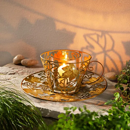 Sfeșnic metalic Cupă – Frunze de toamnă