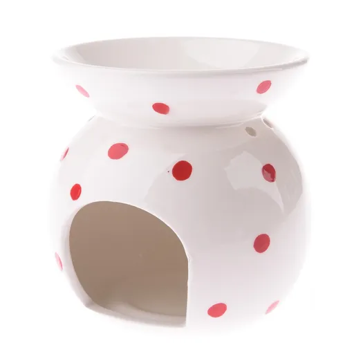 Lampa aromatică din porțelan Abuela albă,  9,8 x12,5 cm, alb