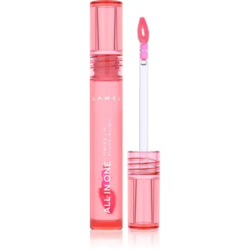 LAMEL All in One Lip Tinted Plumping Oil ulei nuanțator pentru buze pentru volum maxim № 401 Peachy 3 ml